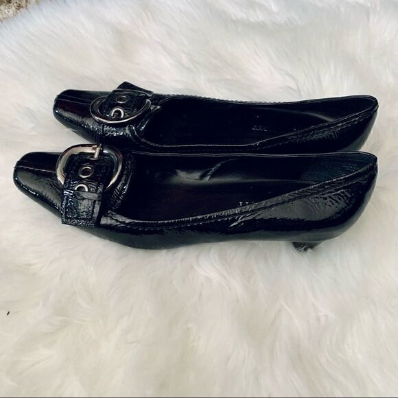 Karen Scott Black Patent Leather Heels Size 7.5M - Picture 4 of 13